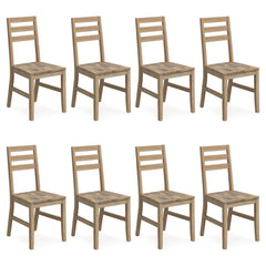 vidaXL Dining Chairs 8 pcs Solid Wood Acacia 2