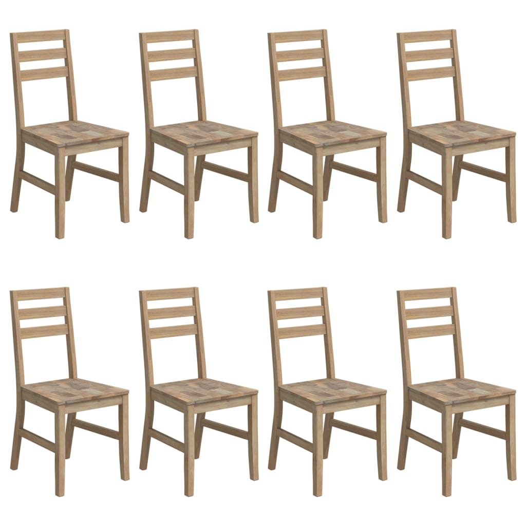vidaXL Dining Chairs 8 pcs Solid Wood Acacia 3