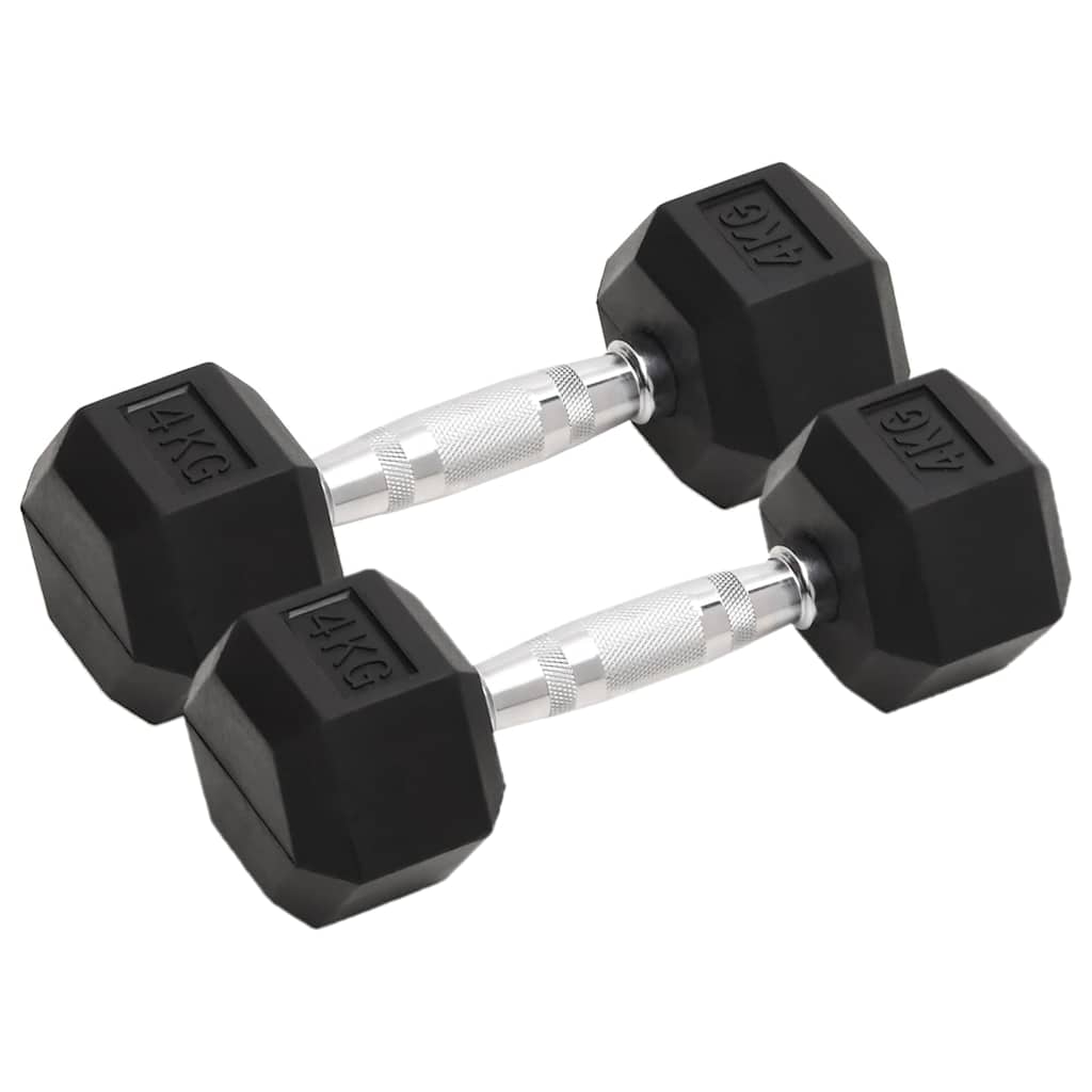 vidaXL Dumbbells 2 pcs 4 kg Total Cast Iron 1