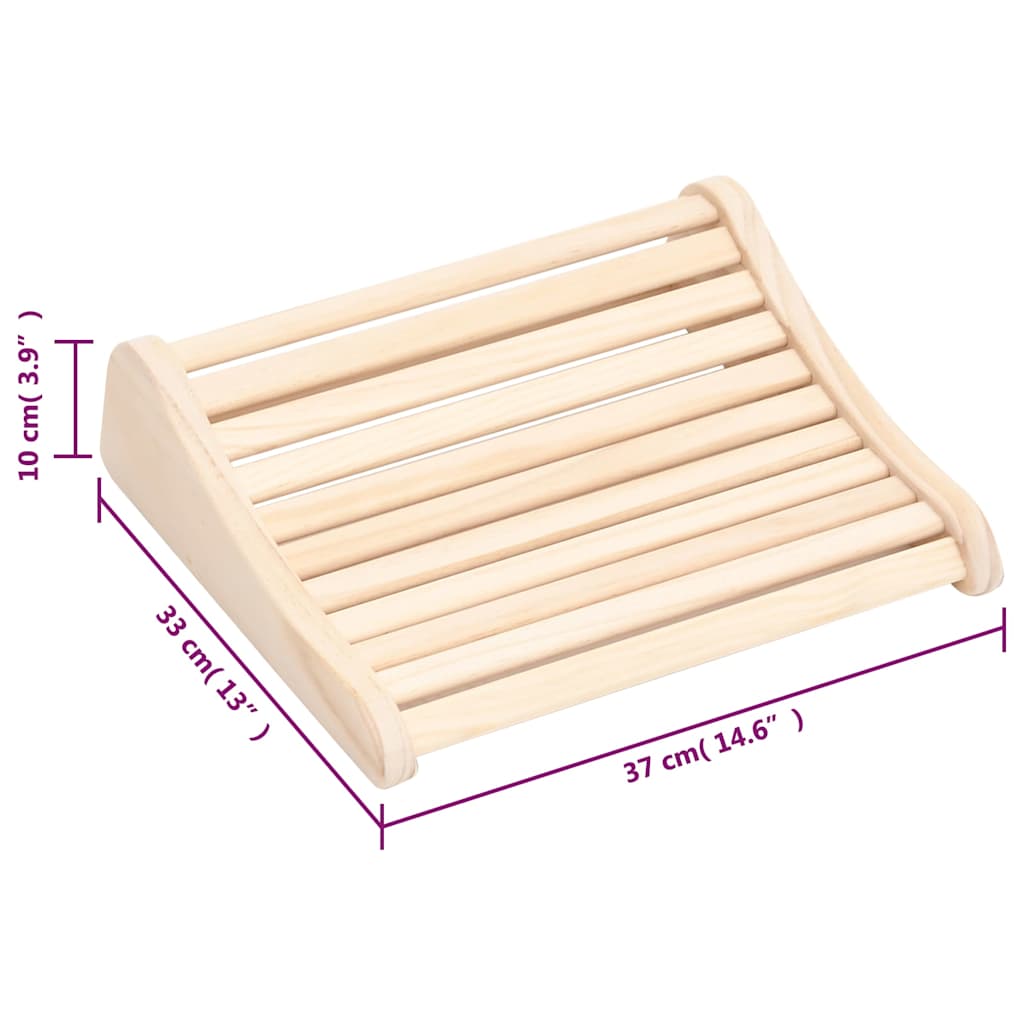 vidaXL Sauna Headrest Solid Wood Pine 6