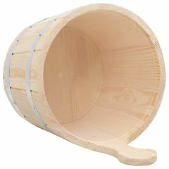 vidaXL Sauna Bucket and Ladle Set Solid Wood Pine 6