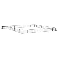 8-Panel Dog Playpen Black 100x50 cm Powder-coated Steel 800 cm 800 cm
