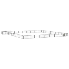 8-Panel Dog Playpen Black 100x50 cm Powder-coated Steel 1000 cm 1000 cm