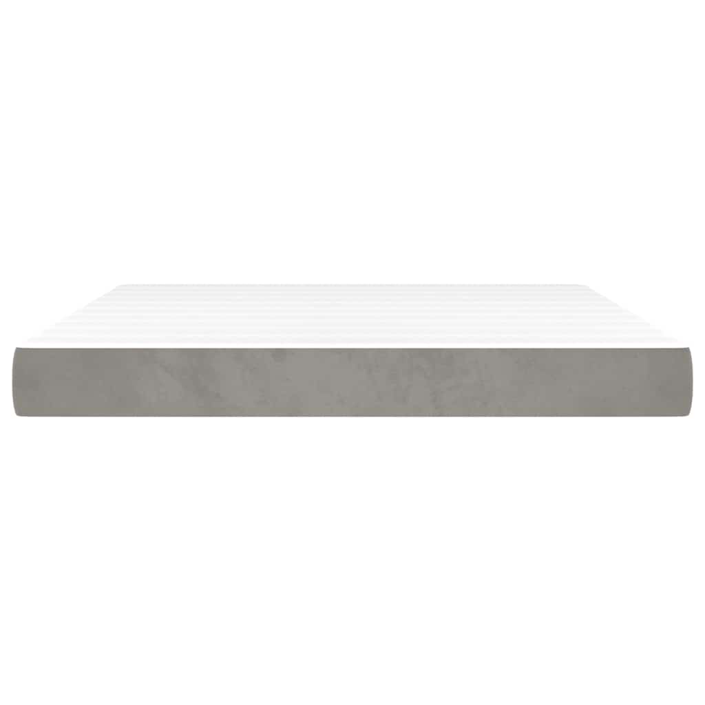 Pocket Spring Bed Mattress Medium 152x203x20cm Light grey Queen