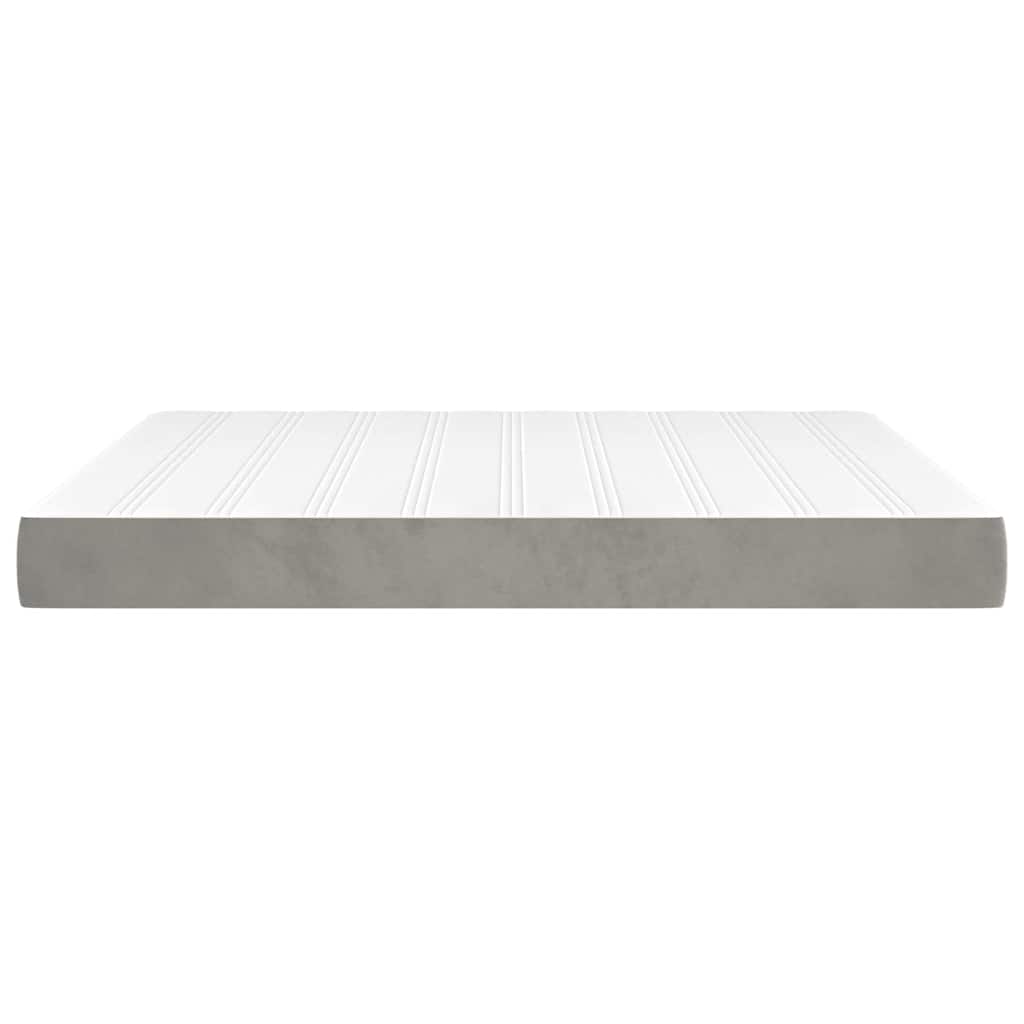 Pocket Spring Bed Mattress Medium 152x203x20cm Light grey Queen