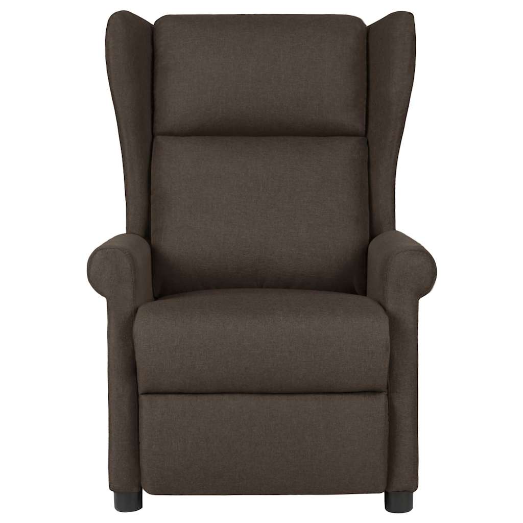 vidaXL Massage Chair Dark Brown Fabric 2