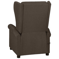 vidaXL Massage Chair Dark Brown Fabric 3