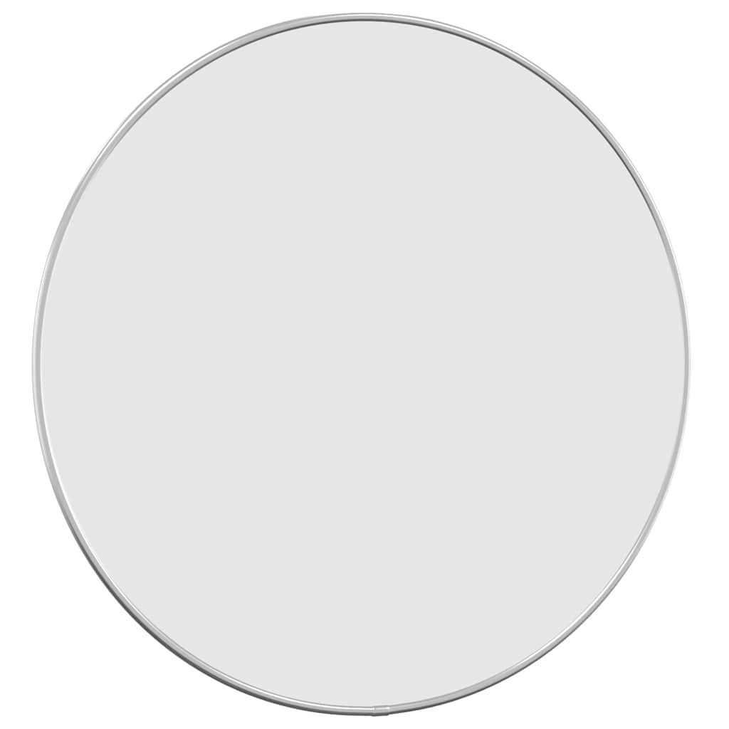 vidaXL Wall Mirror Silver Ø 50 cm Round 3