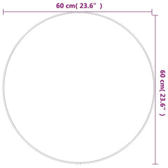 vidaXL Wall Mirror Gold Ø 60 cm Round 6