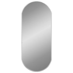 vidaXL Wall Mirror Silver 70x30 cm Oval 2
