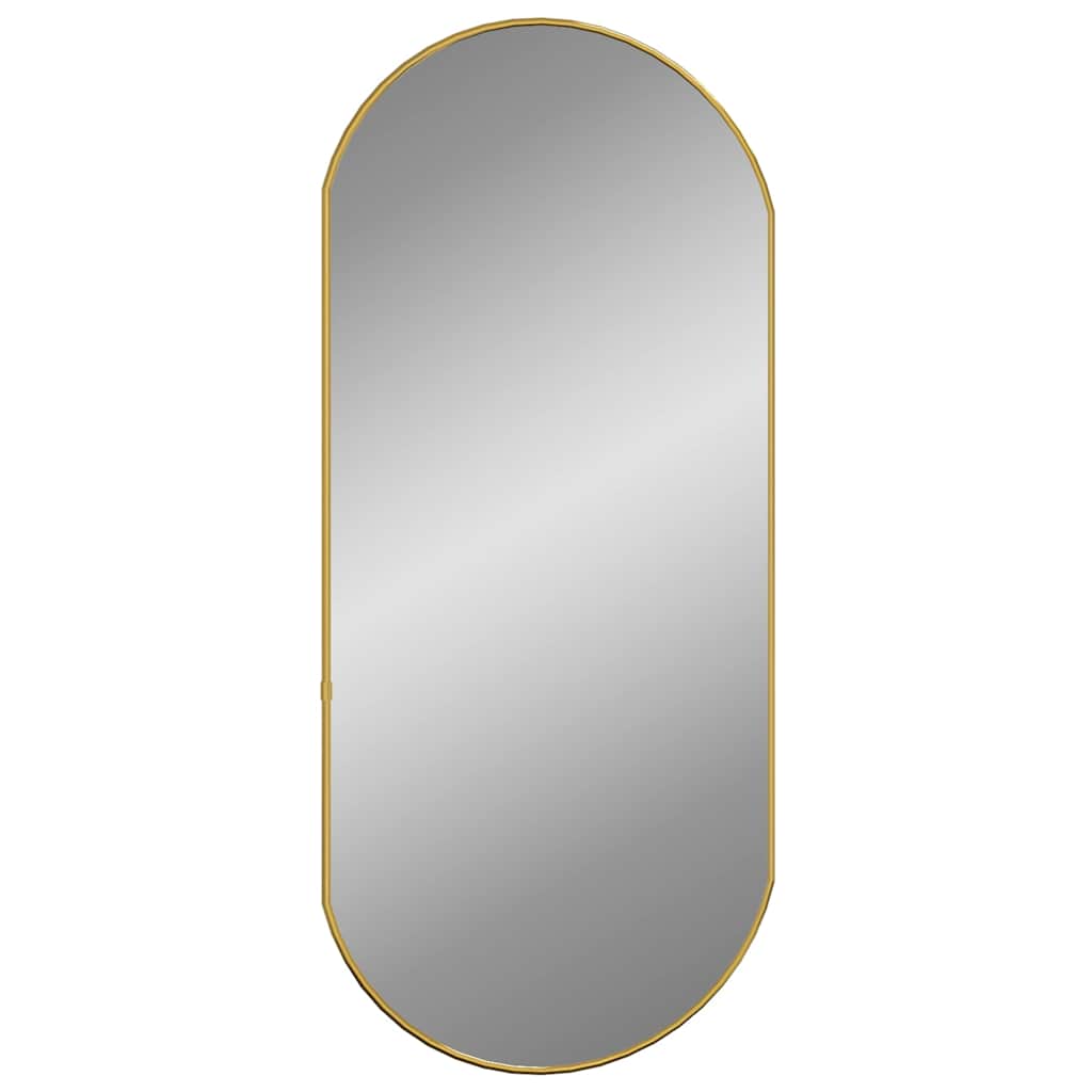 vidaXL Wall Mirror Gold 80x35 cm Oval 2