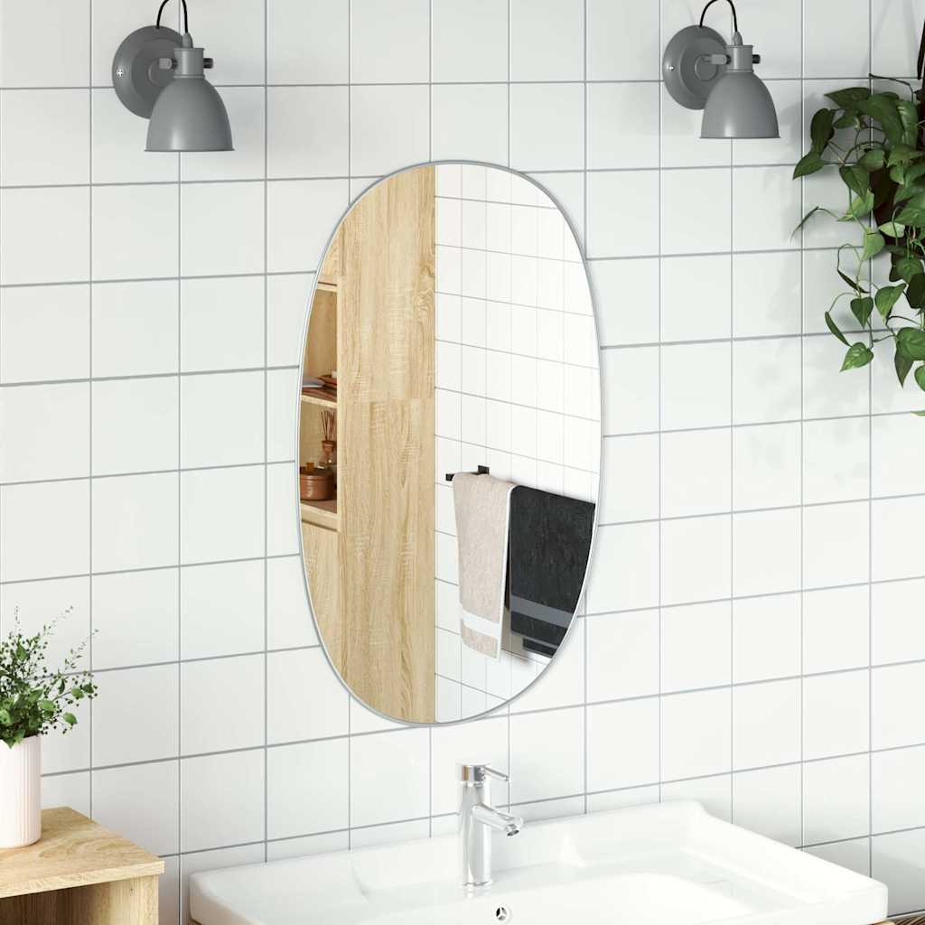 vidaXL Wall Mirror Silver 70x45 cm 3