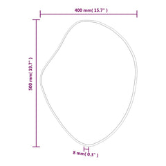 vidaXL Wall Mirror Silver 50x40 cm 6