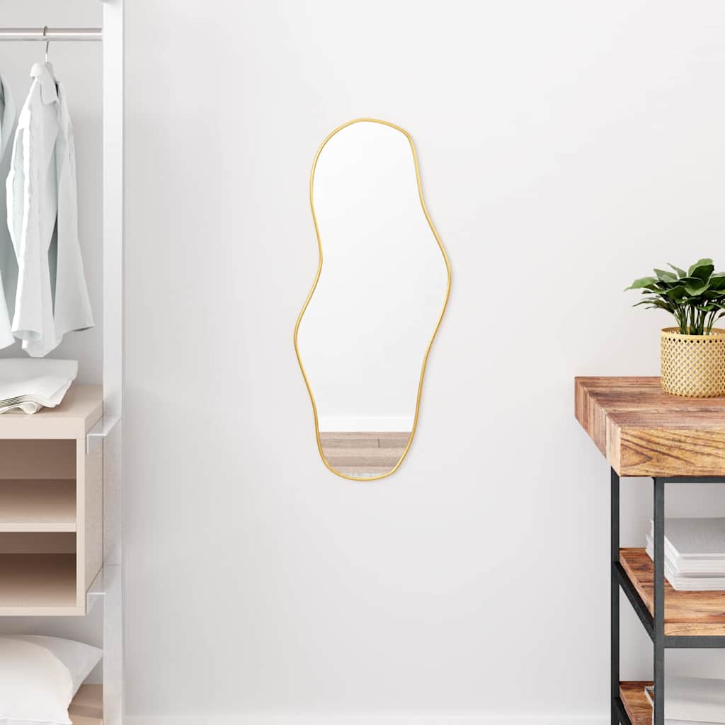 vidaXL Wall Mirror Gold 70x30 cm 1