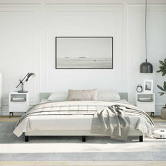 Bed Frame without Mattress Velvet Light grey California King