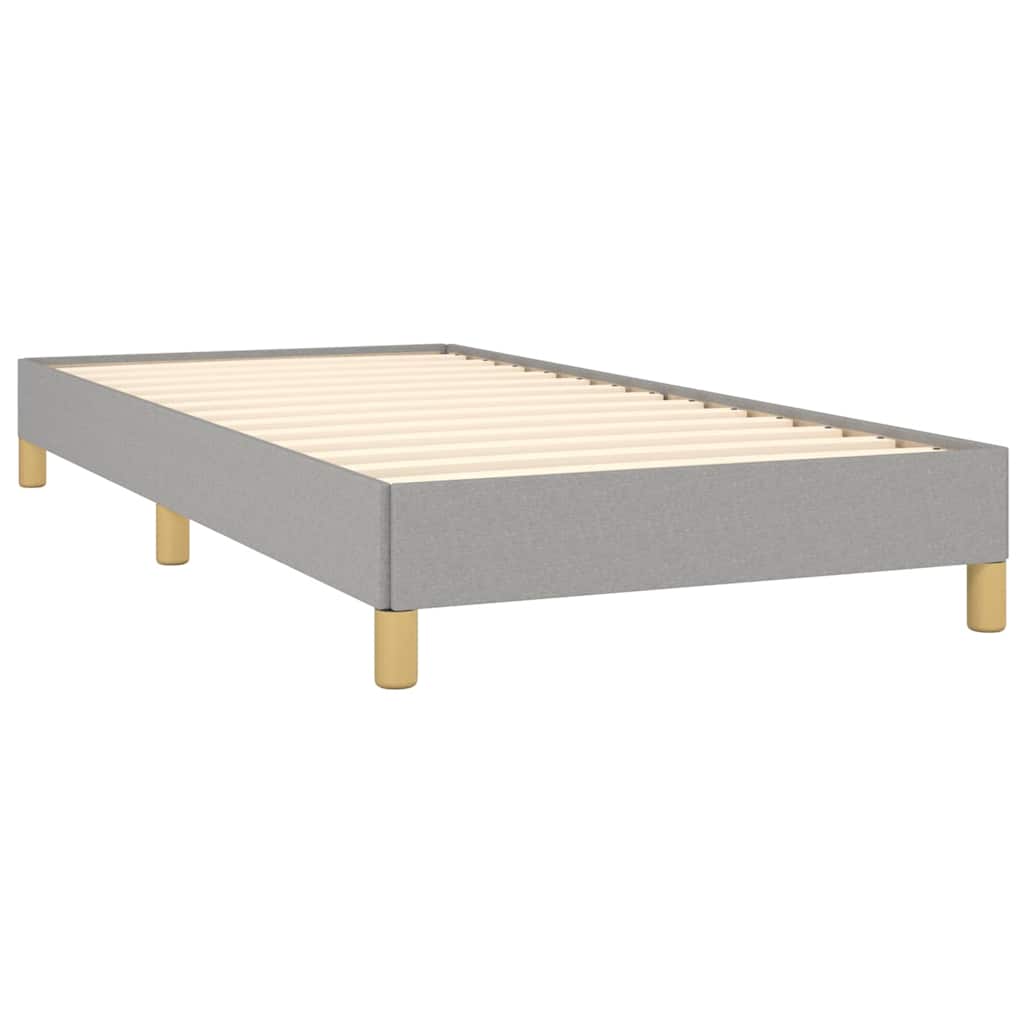 vidaXL Bed Frame without Mattress Light Grey 90x190 cm Single Single Fabric 4