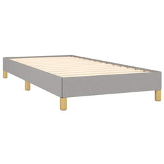 vidaXL Bed Frame without Mattress Light Grey 90x190 cm Single Single Fabric 4