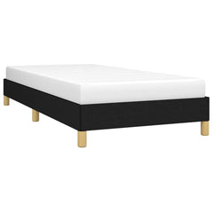 vidaXL Bed Frame without Mattress Black 90x190 cm Single Single Fabric 3