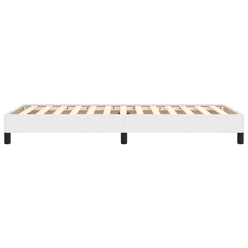 vidaXL Bed Frame without Mattress White 90x190 cm Single Single Faux Leather 6