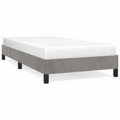vidaXL Bed Frame without Mattress Light Grey 90x190 cm Single Single Velvet 2