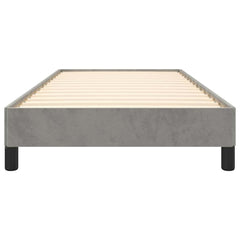 vidaXL Bed Frame without Mattress Light Grey 90x190 cm Single Single Velvet 5
