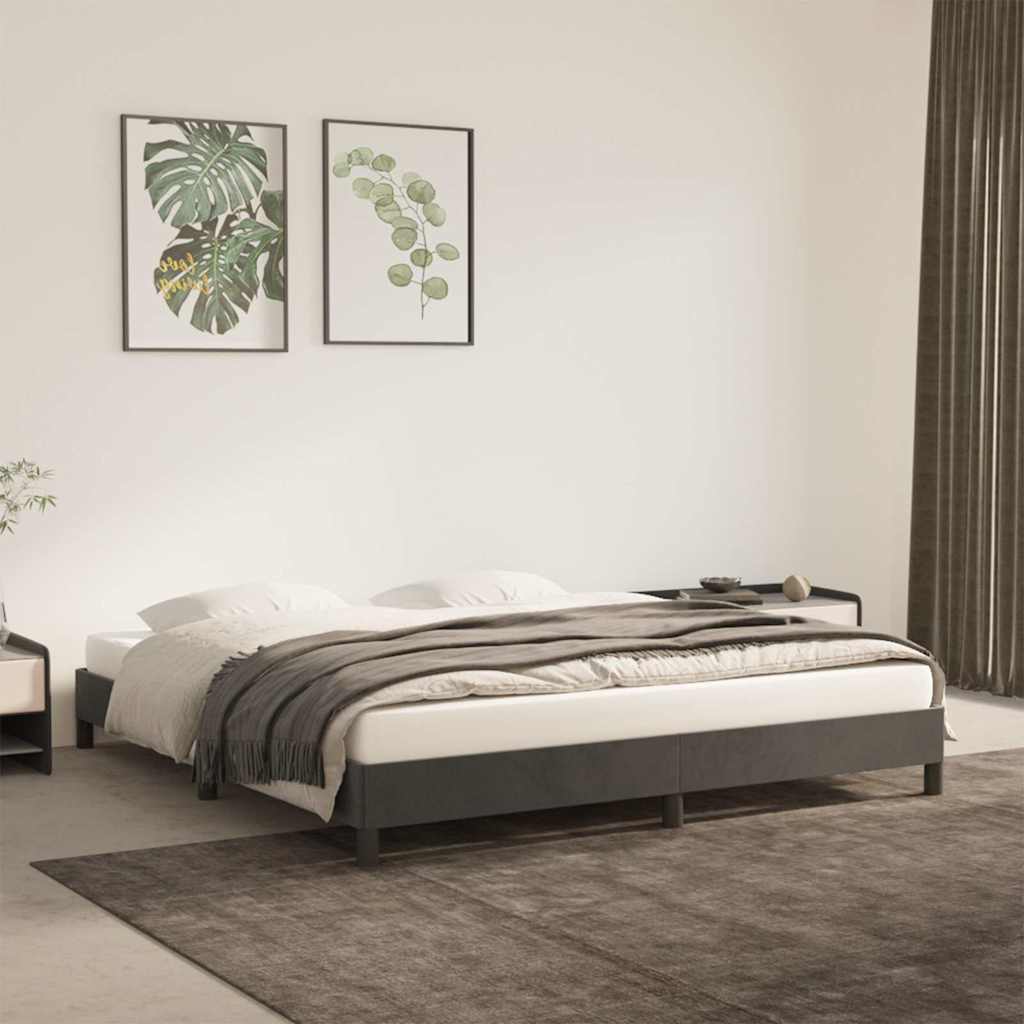 vidaXL Bed Frame without Mattress 135x190 cm Double Velvet