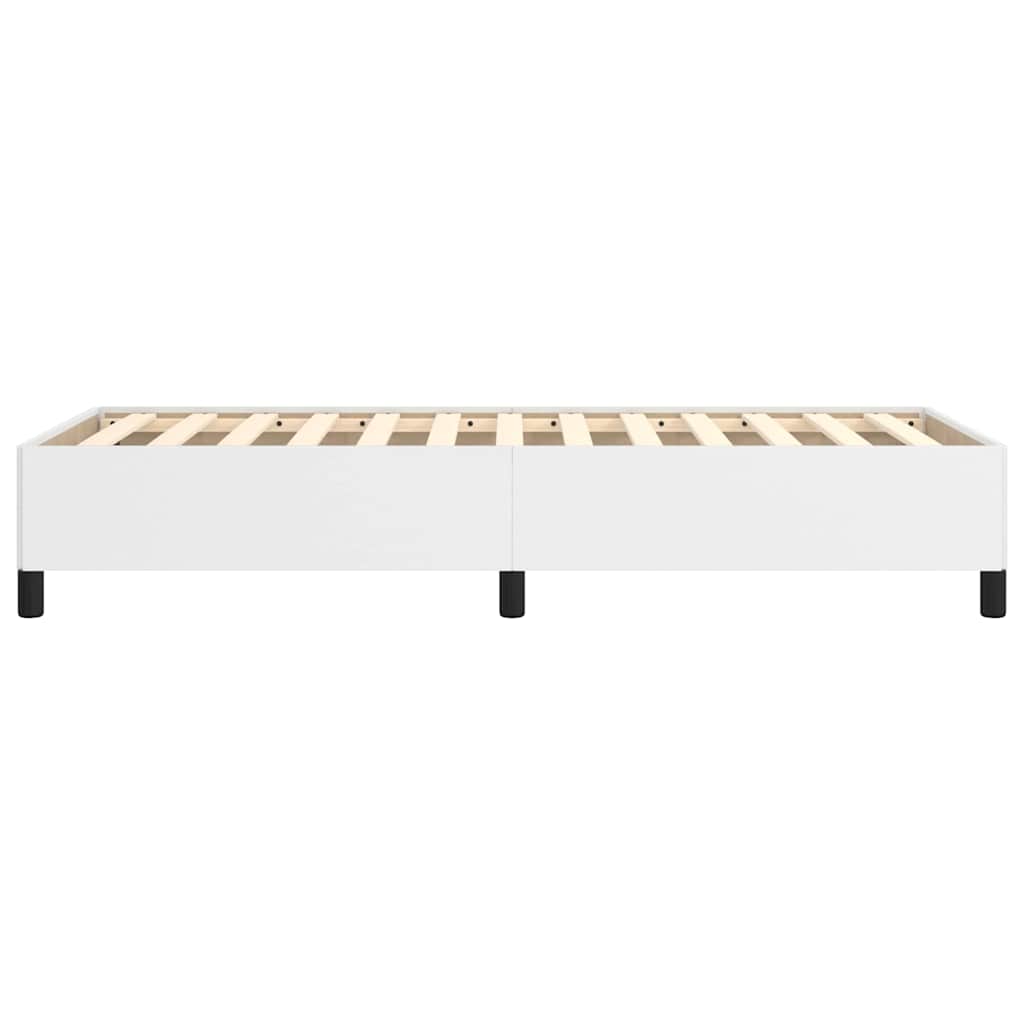 vidaXL Bed Frame without Mattress White 90x190 cm Single Single Faux Leather 6