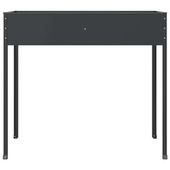 vidaXL Garden Planter Anthracite 100.5x40.5x90 cm Galvanised Steel 4