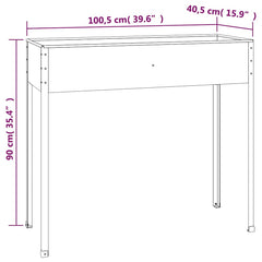 vidaXL Garden Planter Anthracite 100.5x40.5x90 cm Galvanised Steel 6