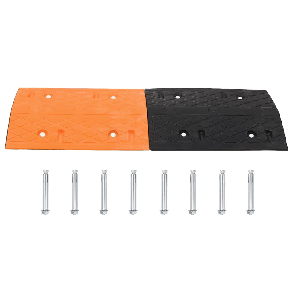vidaXL Speed Hump Yellow&Black 97x32.5x4 cm Rubber 3