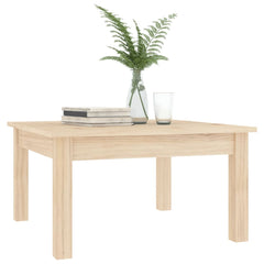 Coffee Table Solid Wood Pine Height 30 cm Natural 55 cm 55 cm