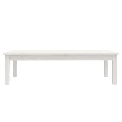 814235 vidaXL Coffee Table White 110x50x30 cm Solid Wood Pine 4
