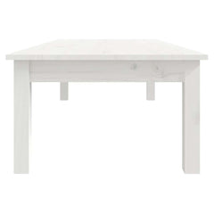 814235 vidaXL Coffee Table White 110x50x30 cm Solid Wood Pine 5
