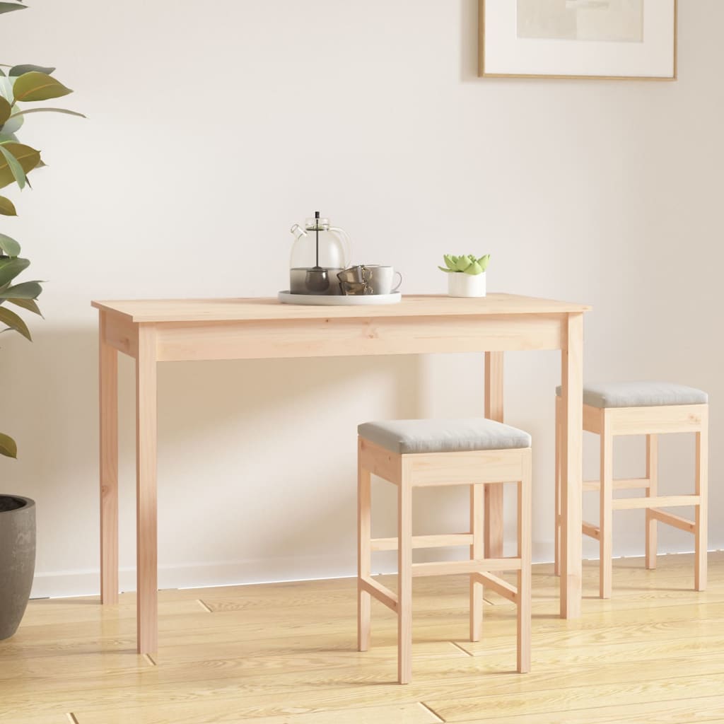 vidaXL Dining Table 110x55x75 cm Solid Wood Pine 1