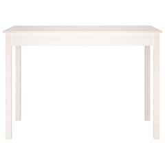 vidaXL Dining Table White 110x55x75 cm Solid Wood Pine 3