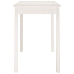 vidaXL Dining Table White 110x55x75 cm Solid Wood Pine 4