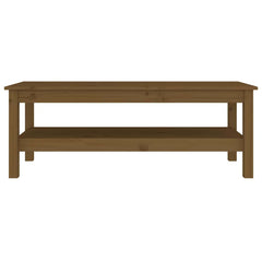 vidaXL Coffee Table | Honey brown | Solid pinewood | Medium | Storage 3