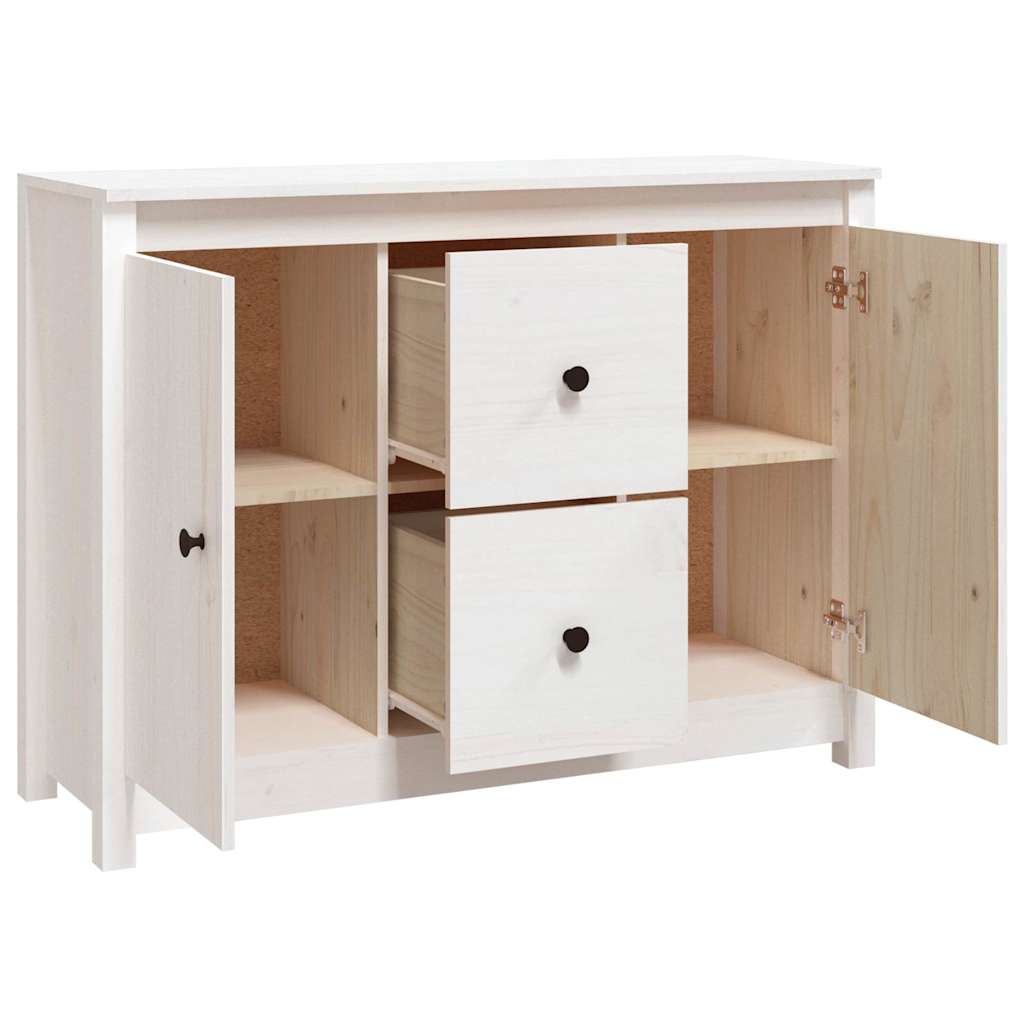 Sideboard 100x35x74 cm Solid Wood Pine White