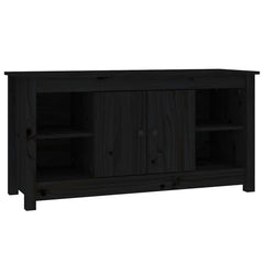 vidaXL TV Cabinet Black 103x36,5x52 cm Solid Wood Pine 2