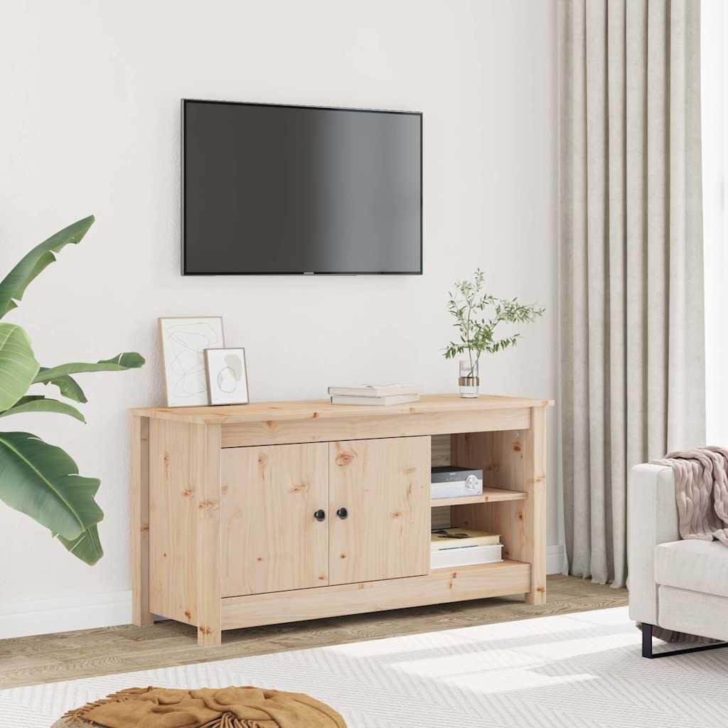 TV Cabinet 103x36,5x52 cm Solid Wood Pine Natural