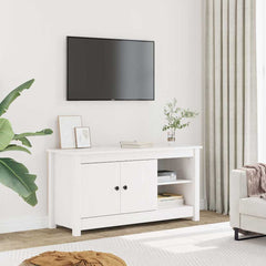 TV Cabinet 103x36,5x52 cm Solid Wood Pine White