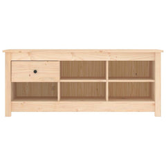 vidaXL Shoe Cabinet 110x38x45.5 cm Solid Wood Pine 3