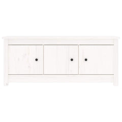 vidaXL Shoe Cabinet White 110x38x45.5 cm Solid Wood Pine 3