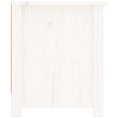 vidaXL Shoe Cabinet White 110x38x45.5 cm Solid Wood Pine 5