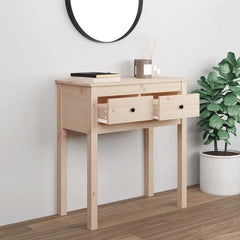 vidaXL Console Table 70x35x75 cm Solid Wood Pine 3