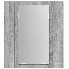 vidaXL LED Bathroom Mirror Cabinet Grey Sonoma 40x12x45 cm Engineered Wood 6