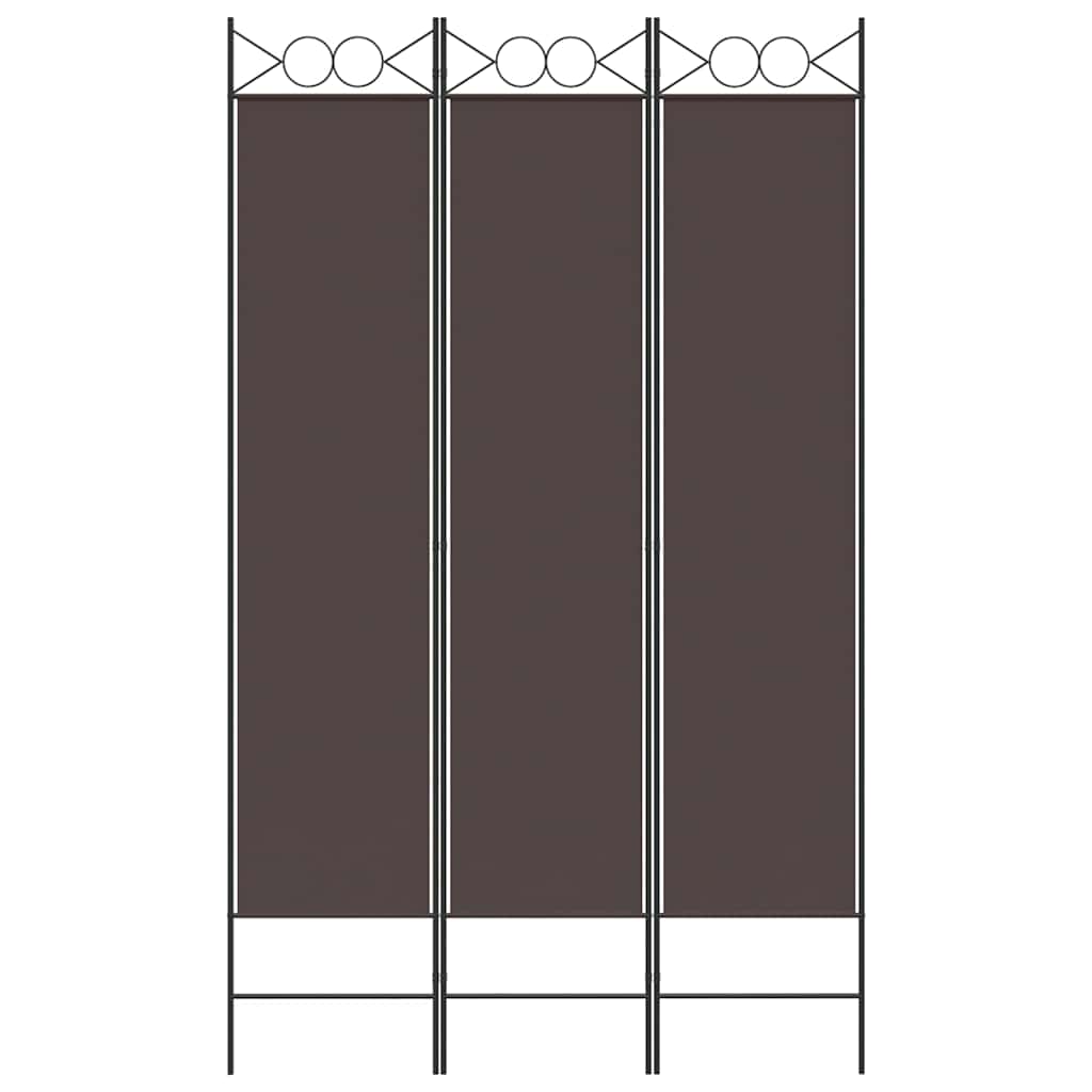 3-Panel Room Divider Brown, image 3