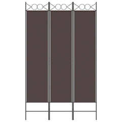 3-Panel Room Divider Brown, image 3