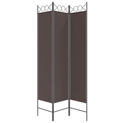 3-Panel Room Divider Brown, image 4