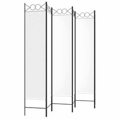 vidaXL 6-Panel Room Divider White 240x200 cm Fabric 5